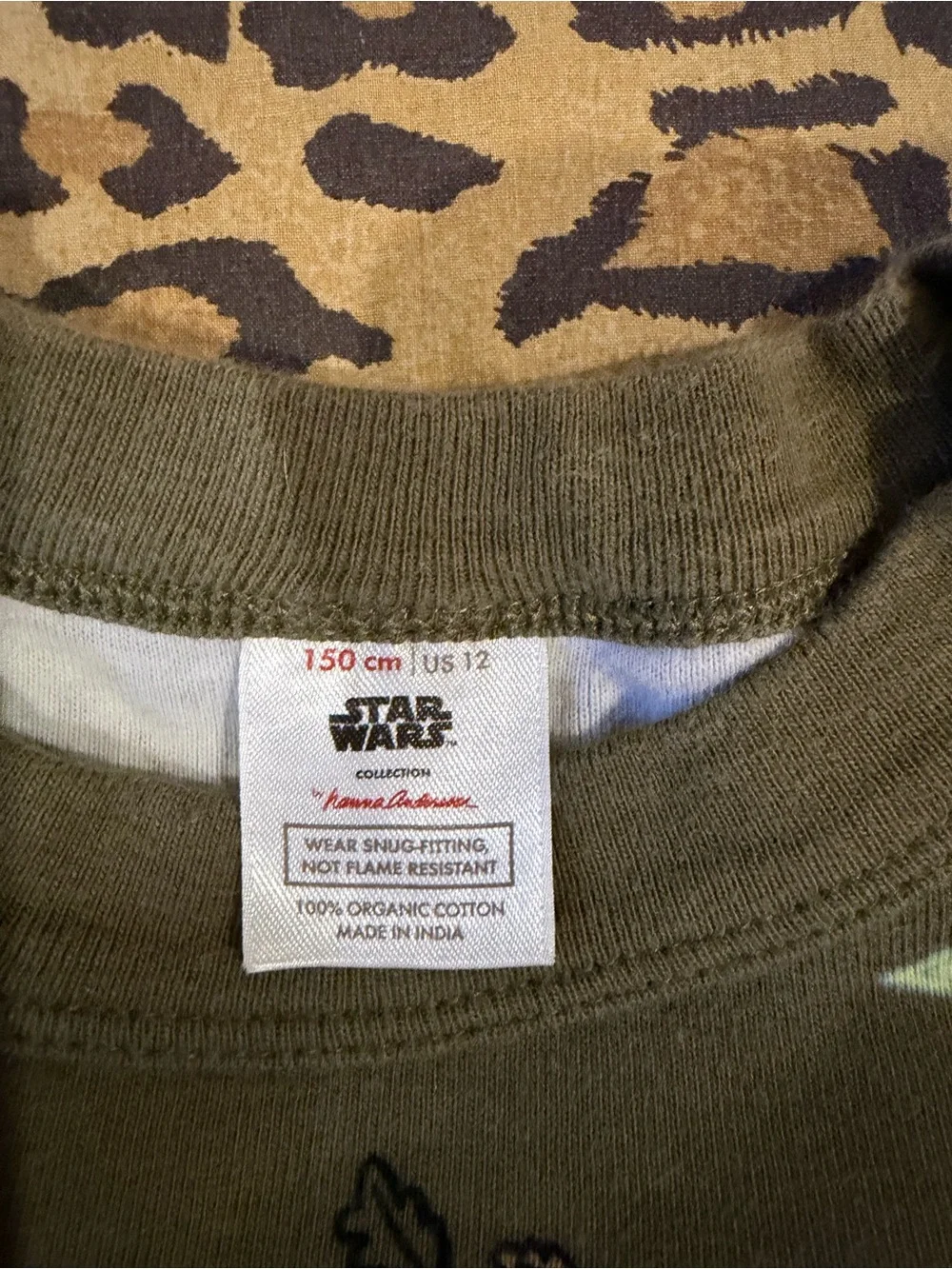 Hanna Andersson Star Wars Baby Yoda Halloween Kids Pajama Long Johns Size 12 150